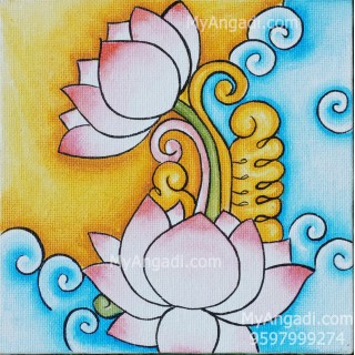 Flower with Vine Canvas Painting 