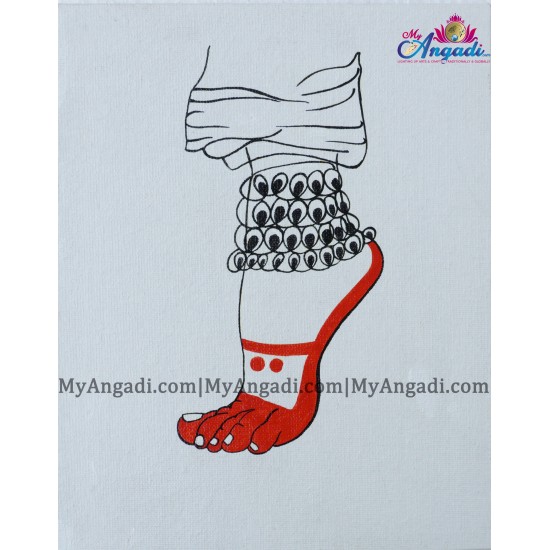 Bharathanatyam Series in Canvas Painting Bharathanatyam Series in Canvas Painting