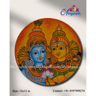 Perumal Lakshmi Round Mural Painting