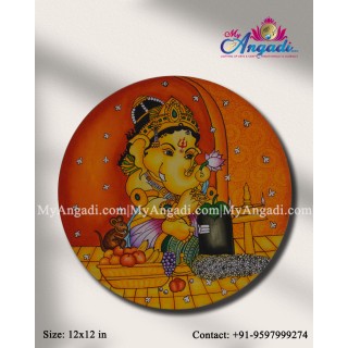 Ganesha Round Mural Painting