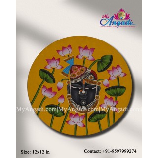 Shrinathji Round Canvas Painting 