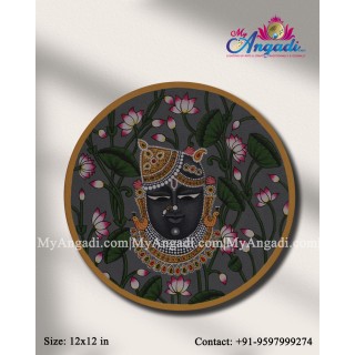 Shrinathji Round Canvas Painting 