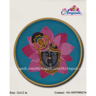 Shrinathji Round Canvas Painting 