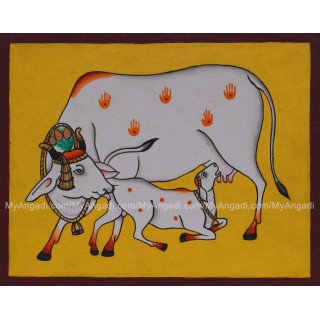 Cow Calf Canvas Painting 