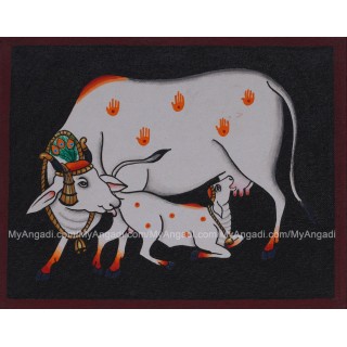 Cow Calf Canvas Painting 