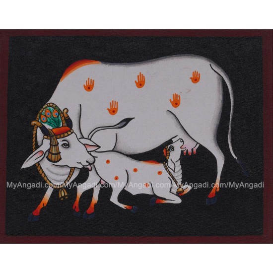 Cow Calf Canvas Painting 