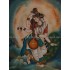 Goddess saraswathi canvas painting