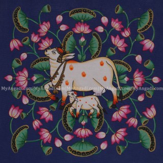 Pichwai Cow Canvas Painting 