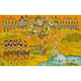Gajendra Moksham Kerala Mural Painting