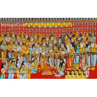 Girija Kalyanam Shiva Parvathi Wedding Kerala Mural Painting