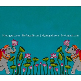 Elephant Name Board Canvas Painting 