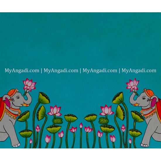 Elephant Name Board Canvas Painting 
