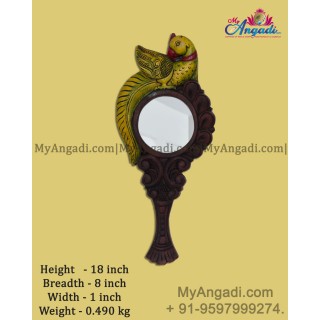 Vagai Wood Decorative Parror Wall Decor Mirror/Hand Mirror