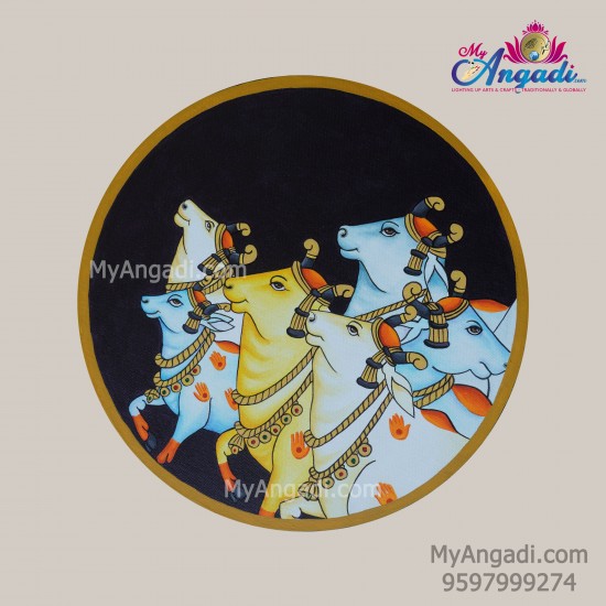 Pichwai Cows Canvas Painting 