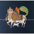 Pichwai Cow With Lotus Canvas Painting 