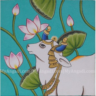 Pichwai Cow Canvas Painting 