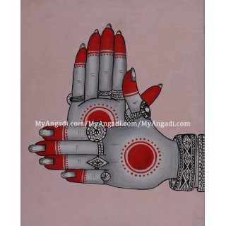 Bharathanatyam Mudra Canvas Painting 