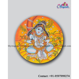 Flute Krishna mural Painting