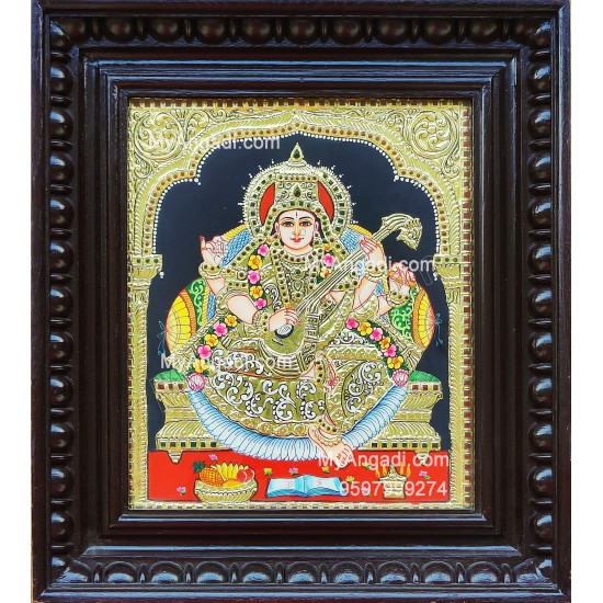 Saraswathi Tanjore Painting