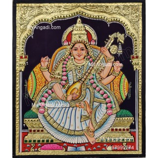 Saraswathi Tanjore Painting