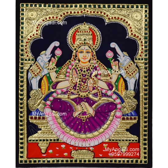 Gajalakshmi Tanjore Painting