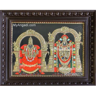 Balaji and Padmavathi Amman Tanjore Paintings