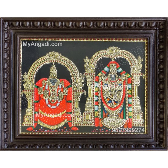 Balaji and Padmavathi Amman Tanjore Paintings Balaji and Padmavathi Amman Tanjore Paintings