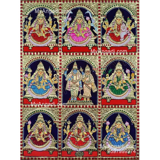 Ashta Lakshmi Tanjore Painting