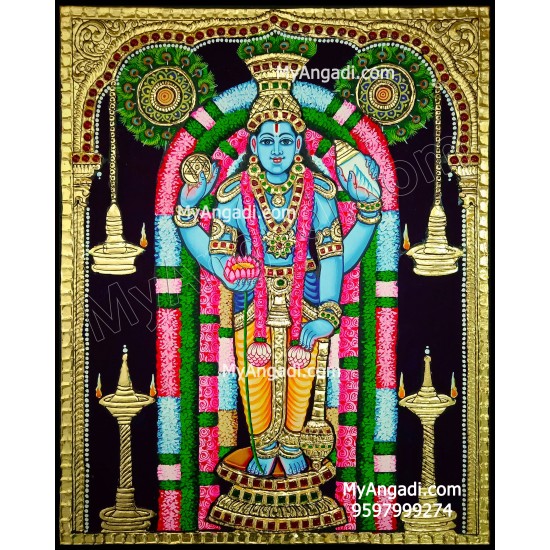 Guruvayoorappan Tanjore Painting