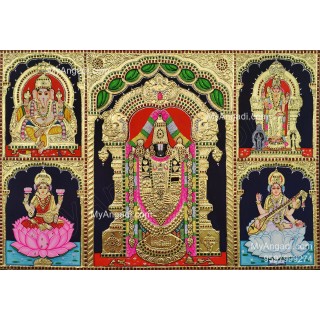 5 panel Balaji Tanjore Painting