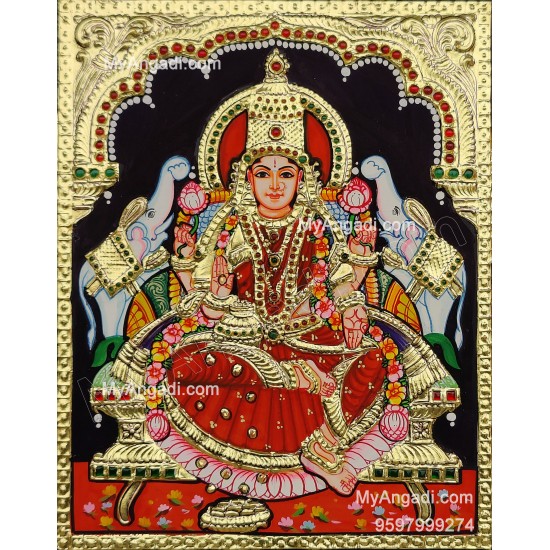 Gajalakshmi Tanjore Painting