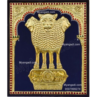 India Asoka Emblem Tanjore Painting