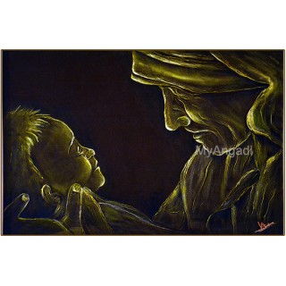 Mother Theresa Acrylic Mural Painting