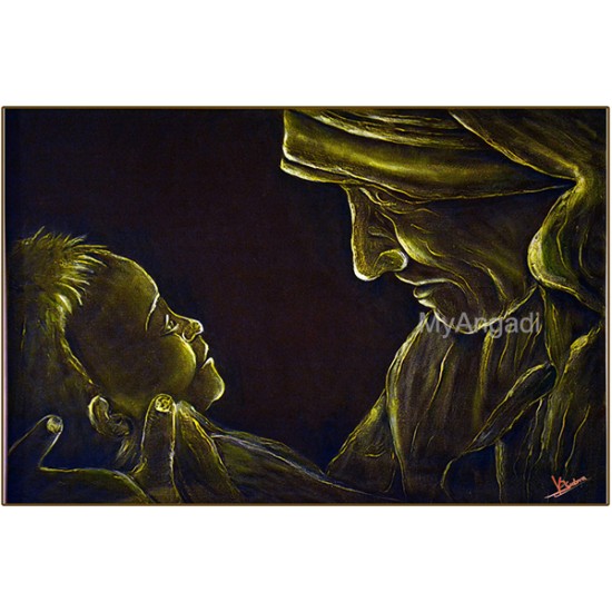 Mother Theresa Acrylic Mural Painting