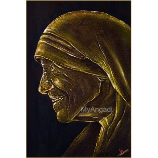 Mother Theresa Acrylic Mural Painting