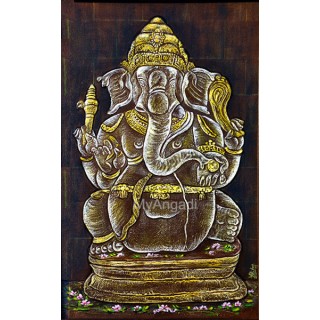 Ganesha Acrylic Mural Painting