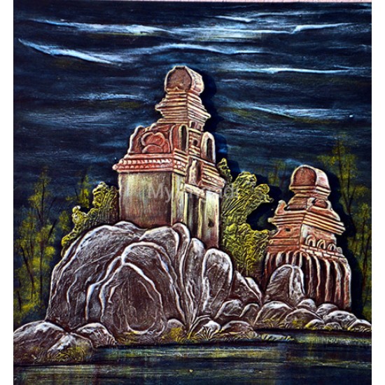 Temple Acrylic Mural Painting