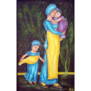 Mother - Child - Acrylic Mural Painting