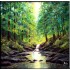 Water Fall Natural Scenary Oil Painting