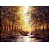 Water Fall Natural Scenary Oil Painting