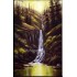 Water Fall Natural Scenary Oil Painting
