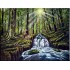Water Fall Natural Scenary Oil Painting
