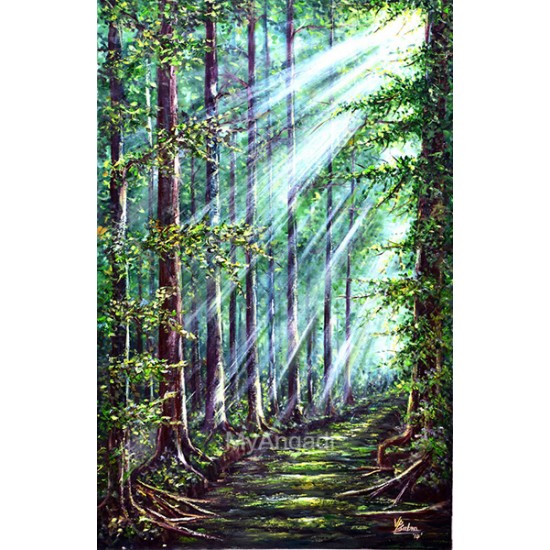 Golden Sunrays Oil Painting Golden Sunrays Oil Painting