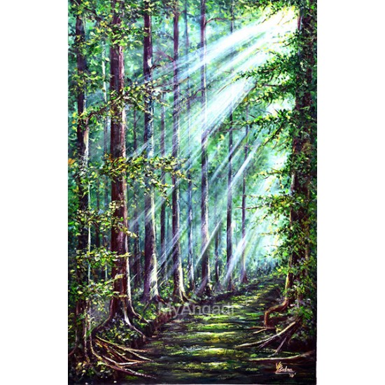 Golden Sunrays Oil Painting