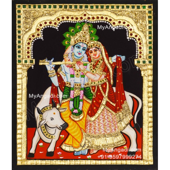 Radha Krishna Tanjore Painting