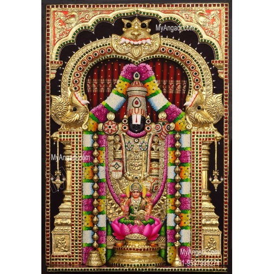 3d Balaji Lakshmi Tanjore Painting