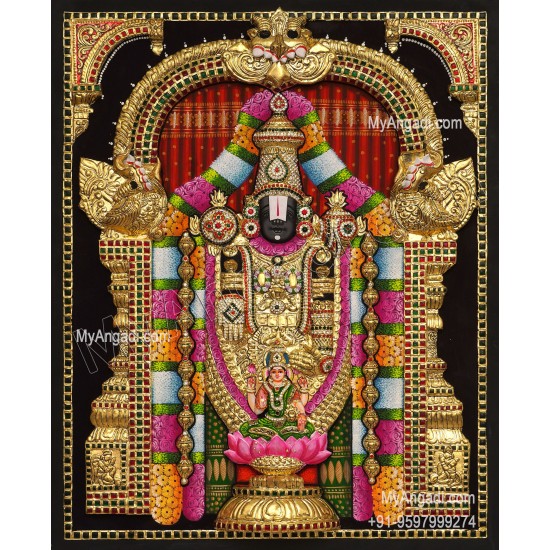 3d Balaji Lakshmi Tanjore Painting