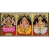 3 Panel Ganesha Lakshmi Saraswathi Tanjore Painting