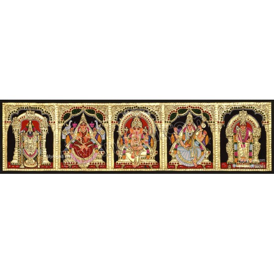 5 Panel  Tanjore Painting