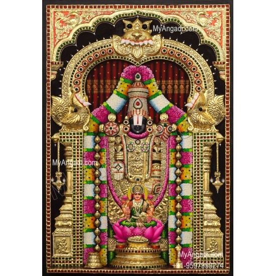 3d Balaji Lakshmi Tanjore Painting